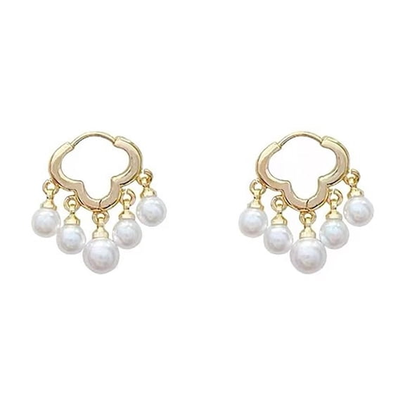 High Sense Earrings Cloud Earrings Light Earrings Simple Studs Temperament Delicate Fringe Pearl Earrings