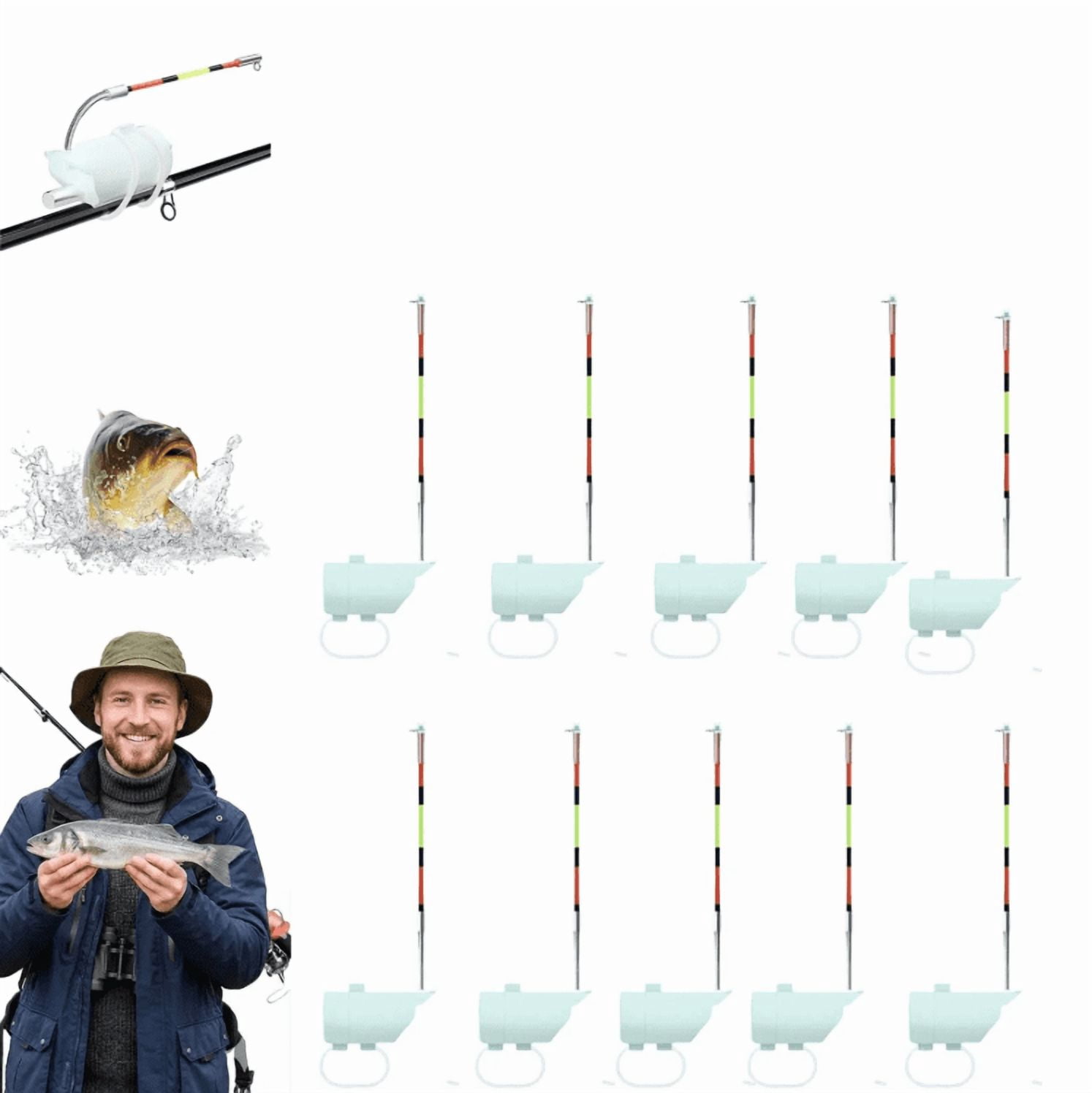 High Sensitivity Fishing Float Bite Alert for Rods, Dual Audible Visual ...