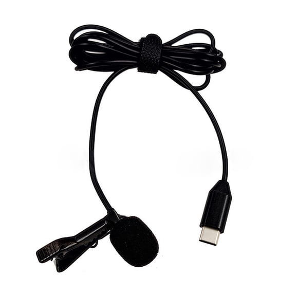 High Sensitivity Lavalier Microphone Type C Interfaces Collar Clip on Mic 20Hz-16KHz for Action 3/4 Sports Camera