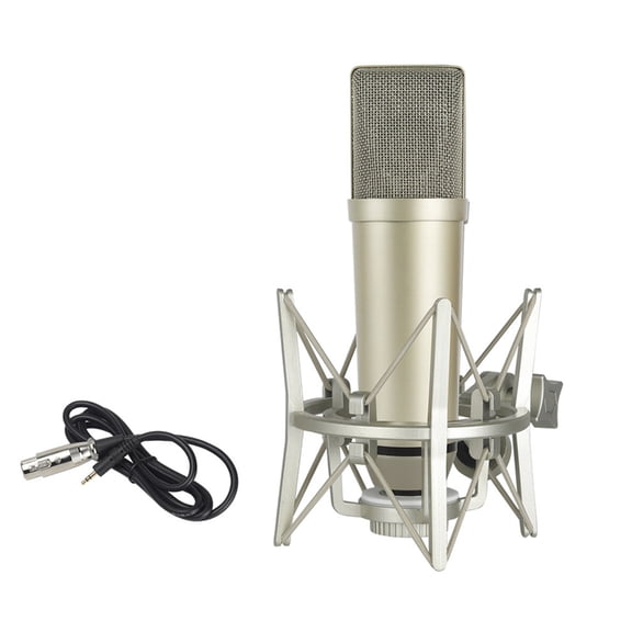High Sensitivity Metal Diaphragm Condenser Microphones XLR Interfaces AntiInterference Housing