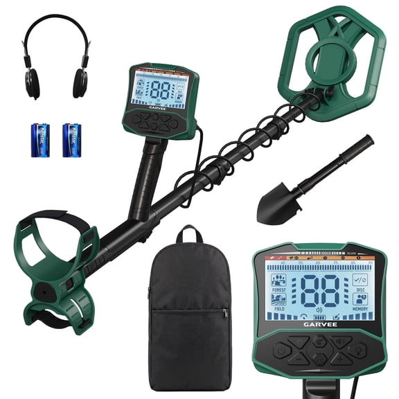 High Sensitivity Professional Metal Detector for Adults & Beginners – 4 Detection Modes, Pinpoint & Discrimination, Waterproof LCD Display, Lightweight, Ideal for Beach, Field, Garden – Green