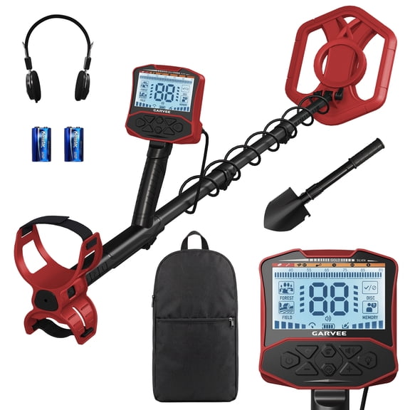 High Sensitivity Professional Metal Detector for Adults & Beginners – 5 Search Modes, IP68 Waterproof Coil, Large Backlit LCD, Pinpoint & High Sensitivity, Gold & Coin Finder, For Beach, Field