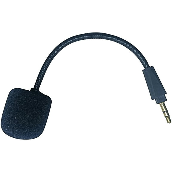 High Sensitivity Replacement Mic 3.5mm Plug Microphone for Over Head Earphone with Sponge Sleeve Black