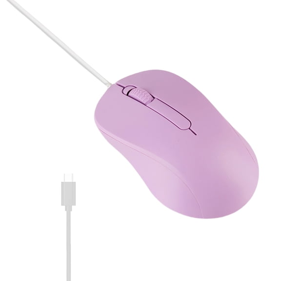 High Sensitivity Type C Cord USB C Mice 3 Button 1000DPI for Laptop and More Type C Devices