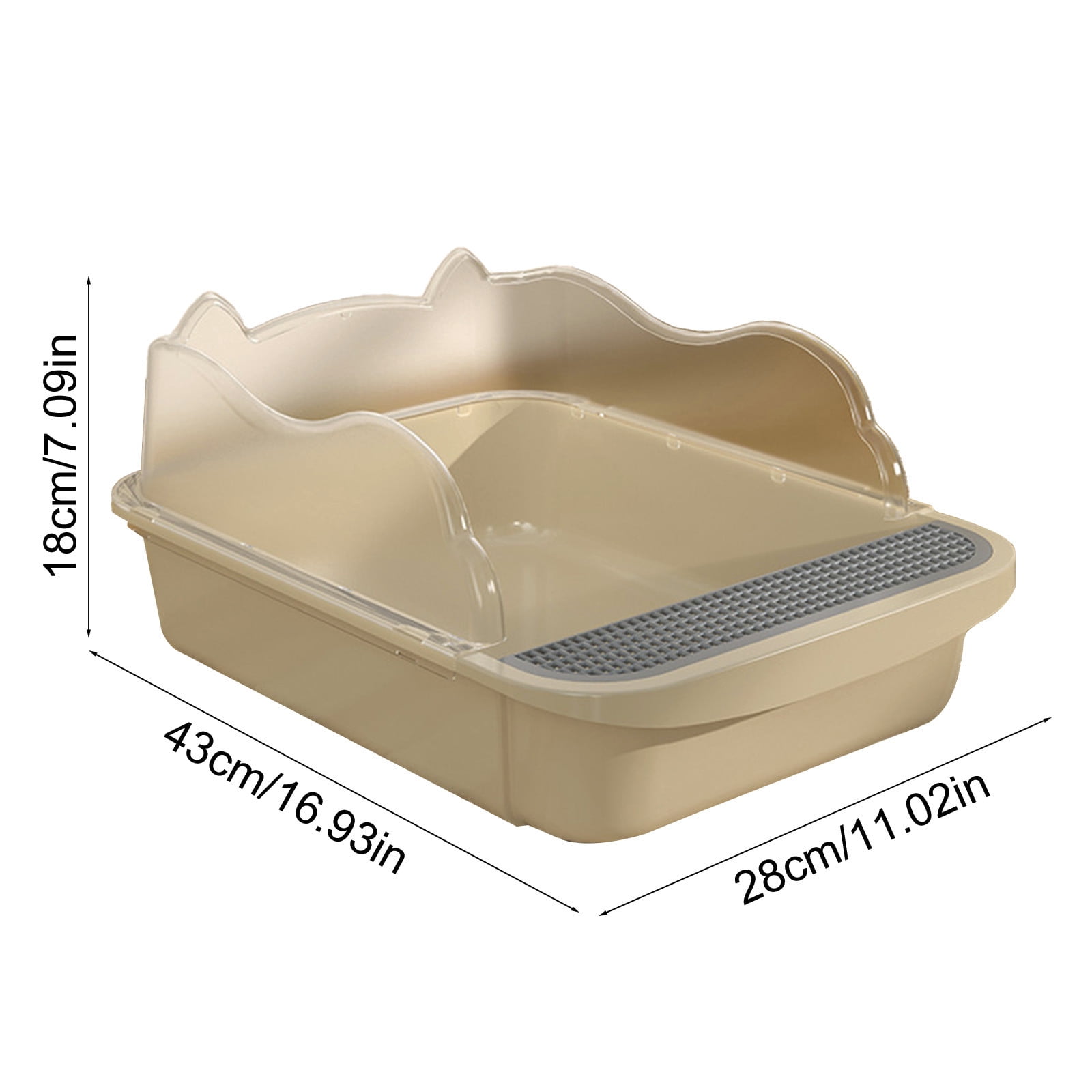 High Side Enclosed Cat Litter Box with Splash-Proof Design & Built-in Pedal, Includes Scoop – Spacious, Leakproof and Easy to Clean for Adult Cats