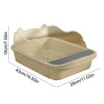 thumbnail image 1 of High Side Enclosed Cat Litter Box with Splash-Proof Design & Built-in Pedal, Includes Scoop – Spacious, Leakproof and Easy to Clean for Adult Cats, 1 of 4