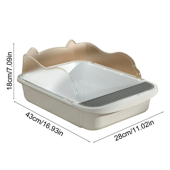 High Side Enclosed Cat Litter Box with Splash-Proof Design & Built-in Pedal, Includes Scoop – Spacious, Leakproof and Easy to Clean for Adult Cats
