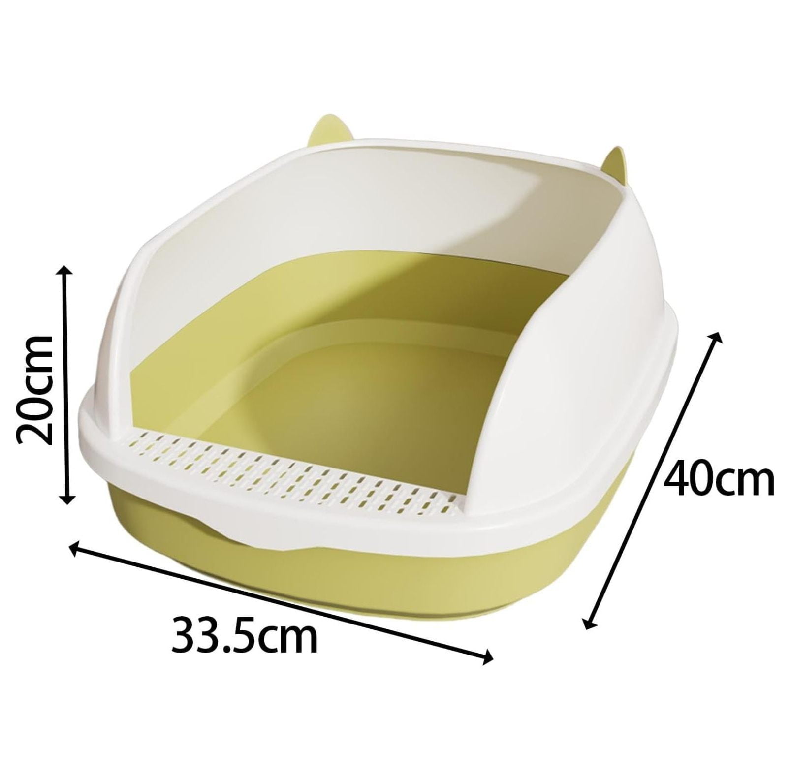 High Sided Cat Pet Litter Tray Sandbox Deep Loo with Sifting Litter ...