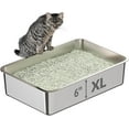 HighSided Stainless Steel Cat Litter Box,Stainless Steel Litter Box