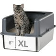 HighSided Stainless Steel Cat Litter Box,Stainless Steel Litter Box