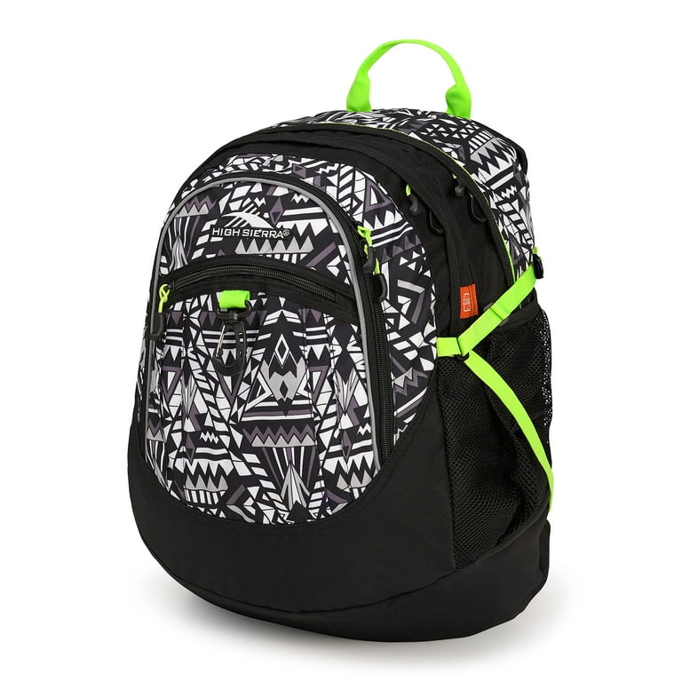 High Sierra Fat Boy Backpack Geo Weave Black Zest Walmart