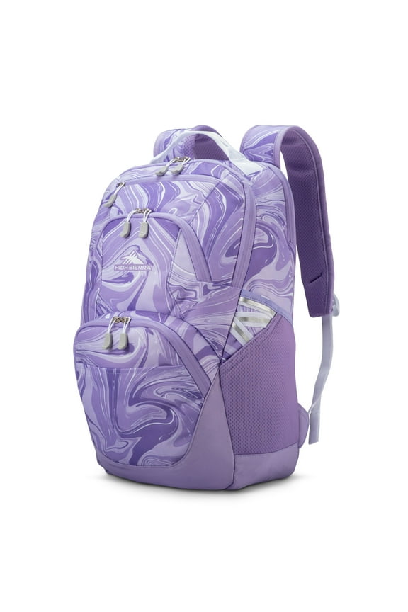 Swoop Backpack With 17" Laptop Pocket, Marble Lavender
