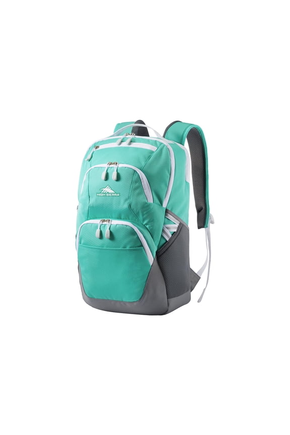 Swoop SG Backpack Bookbag w/ Laptop Drop Protection, Aquamarine