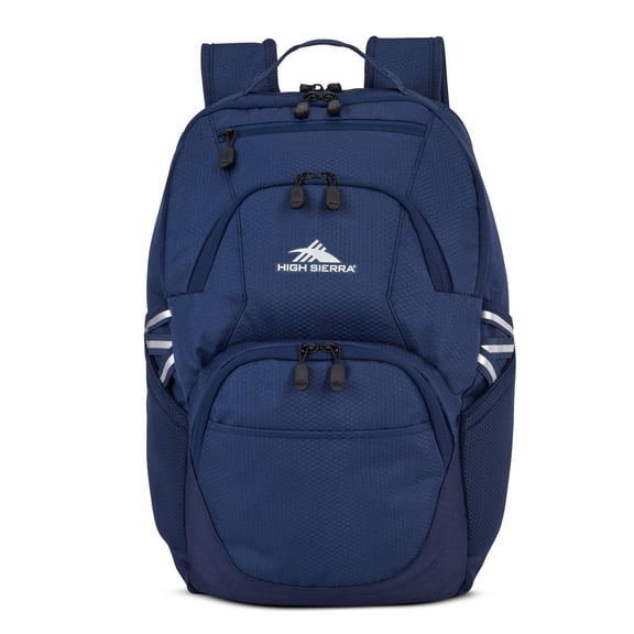 High Sierra Swoop Backpack, Bookbag Fits most 17 Laptops, 30L Capacity, Navy