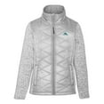 thumbnail image 1 of High Sierra Womens Hybrid Insulated Full Zip High Neck Collar Gray Jacket, Lightweight Quilted Coat, 1 of 4
