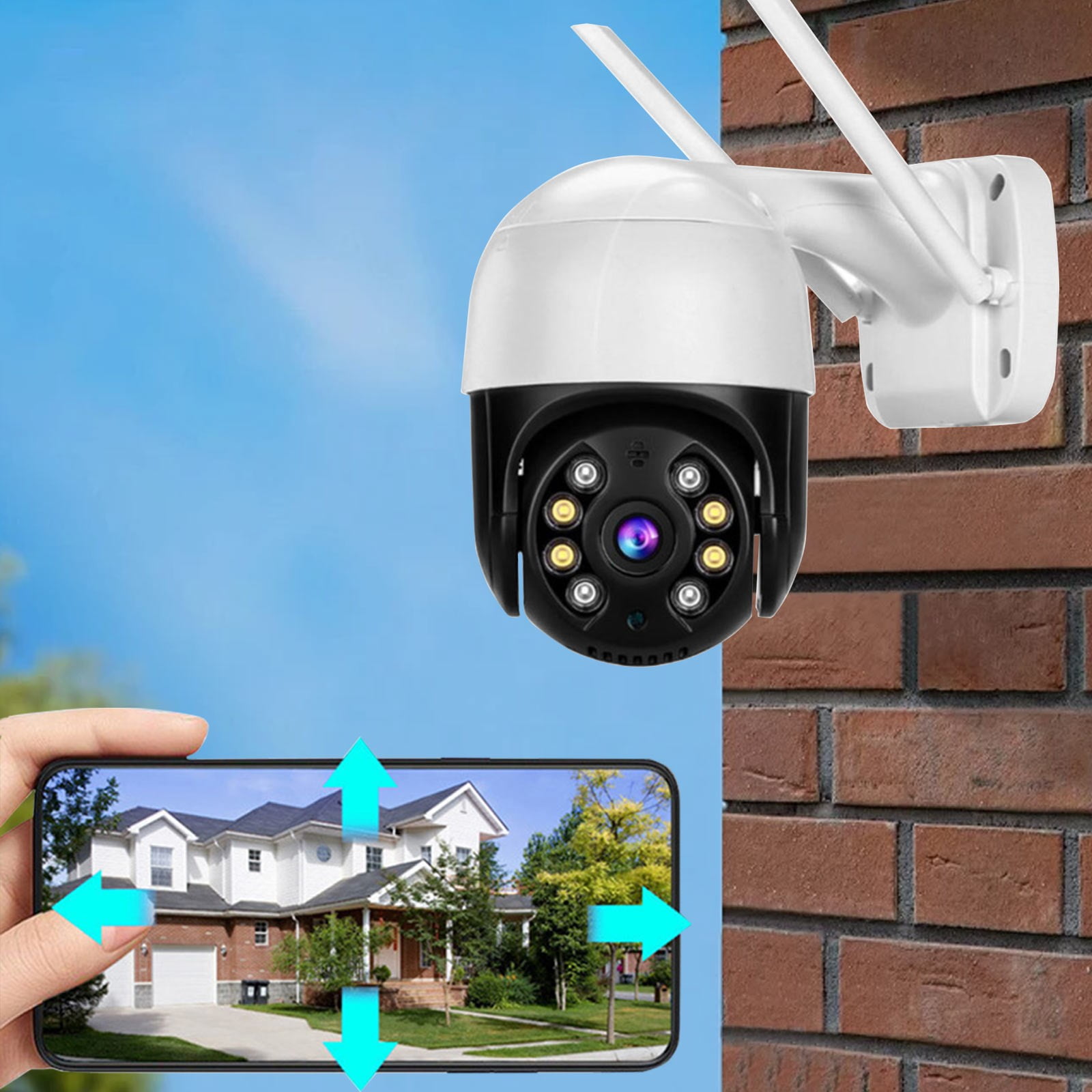 High Sight Definition Wireless Indoor Surveillance Camera With Ball