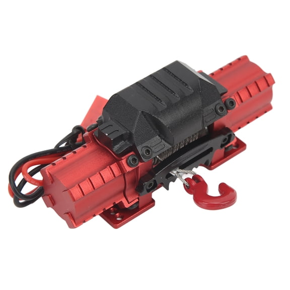 High,Sim RC Car Winch: Dual Motor, Alloy Housing, 1m Cable, Towing Recovery For RC Crawlers