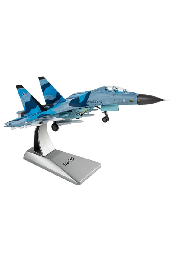 High Simulation 1:100 SU-30MKK Fighter Collectible Alloy Model for Aviation Enthusiasts Mini Decor Toy