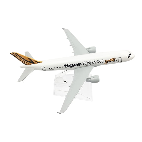 High Simulation 1:400 Scale Singapore Tiger A320 Aircraft Model Collectible Display Piece Office Gift