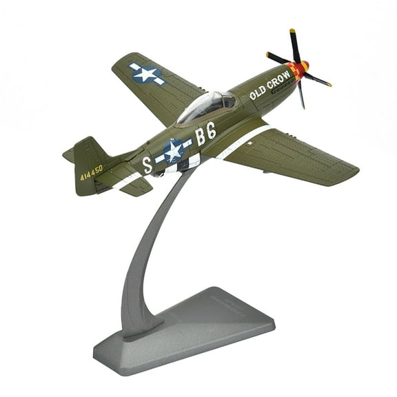 High Simulation 1:72 Alloy P51 Mustang Fighter Model Vintage Aircraft Souvenir for Collectors Decor Toys