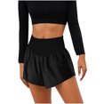 thumbnail image 1 of High Smocked Waist Running Shorts - Womens Summer Quick Dry 2-in-1 Gym Shorts with Pockets, Loose Wide Leg for Workout & Tennis Wear, 1 of 7