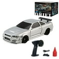 thumbnail image 1 of High-Speed 1:43 Scale RC Drift Car - 2.4GHz 4WD Remote Control Racing Vehicle with LED Lights for Adults (Blue & White), 1 of 6