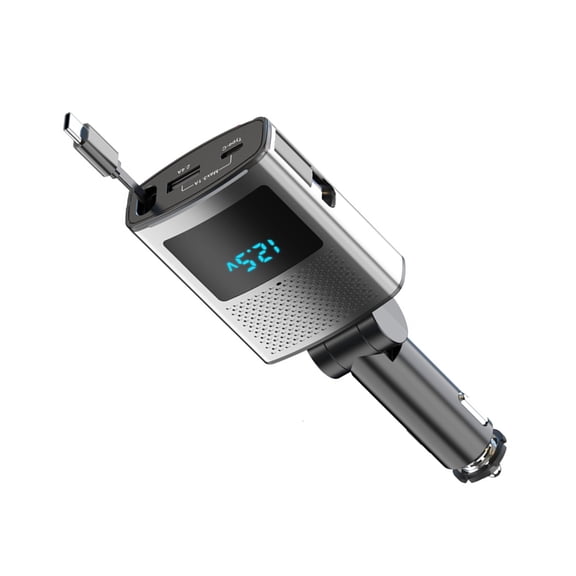 High Speed 3 in 1 Car Chargers 65W Retractable USB C Charging Adapters ABS & PC Adapters for Phone & OS Systems Accessories