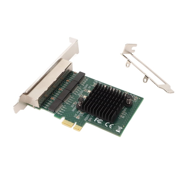 High Speed 4 Port Gigabit Ethernet PCIe X1 Network Interface Card 4 Port Server Network Card with RTL8111 Chip Server Adapter Support 1000BASE T 10 100 1000 Mbps RJ45