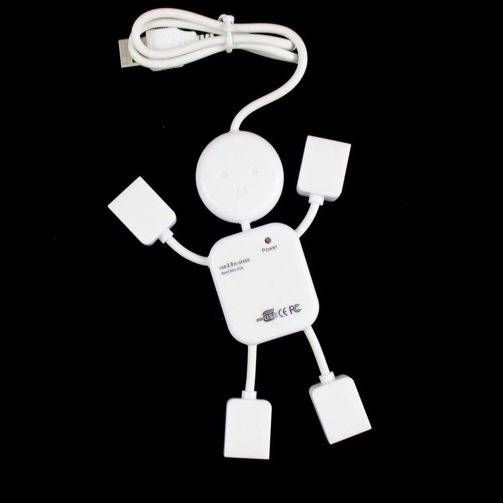 High Speed 4 Port USB 2.0 Multi Hub Splitter Expansion Desktop Laptop Hubman New