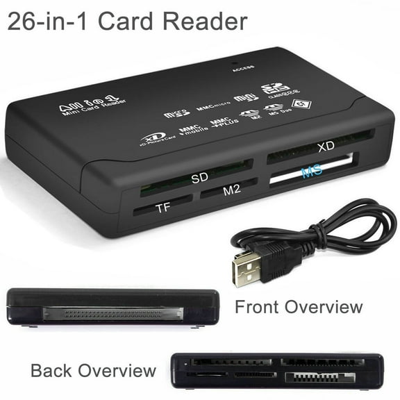 High Speed All-in-1 Memory Card Reader/Writer for SD/SDHC, CF, XD, MS
