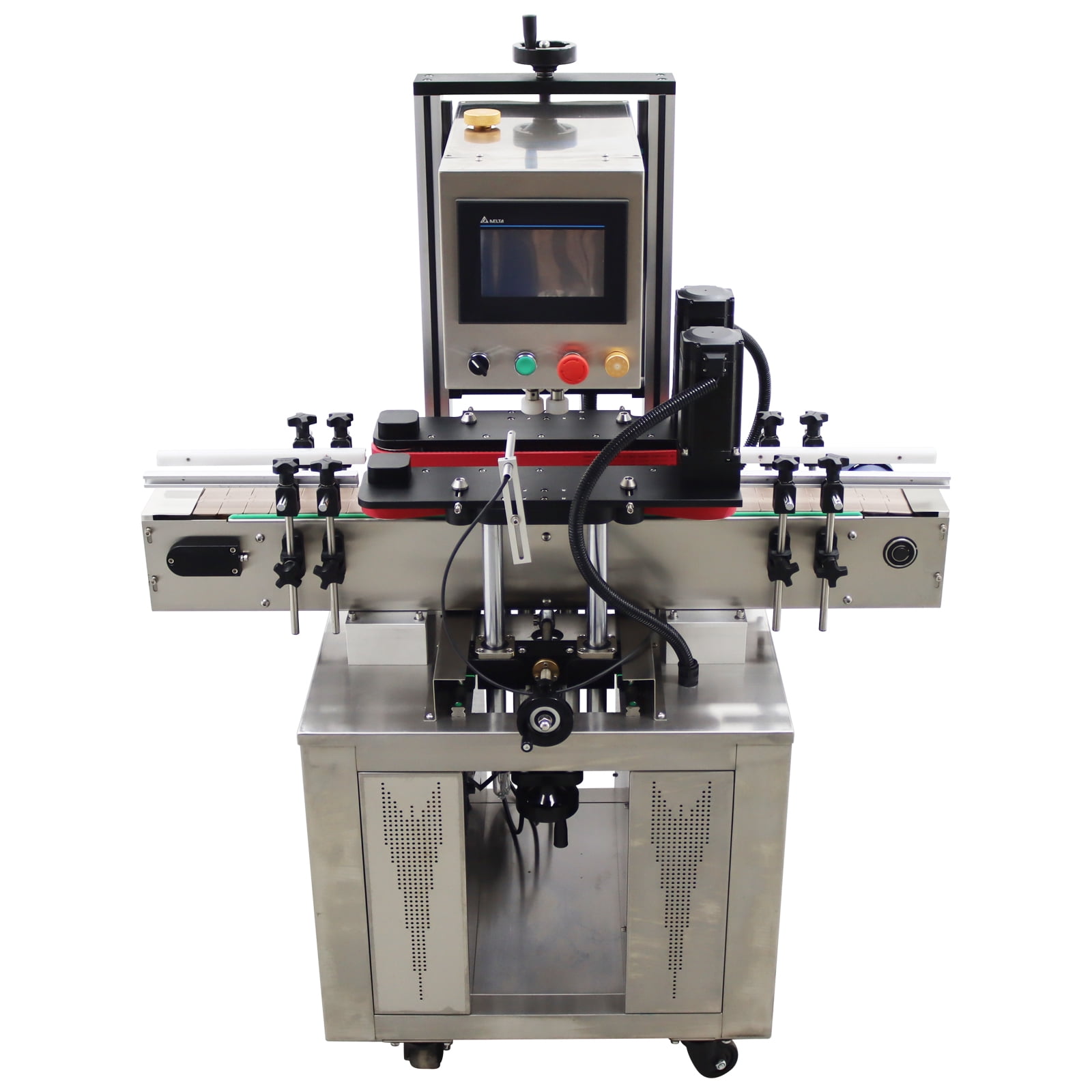 High Speed Automatic Bottle Screw Capping Machine 4 Wheels with ...