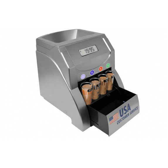 High-Speed Automatic Coin Sorter and Value Organizer