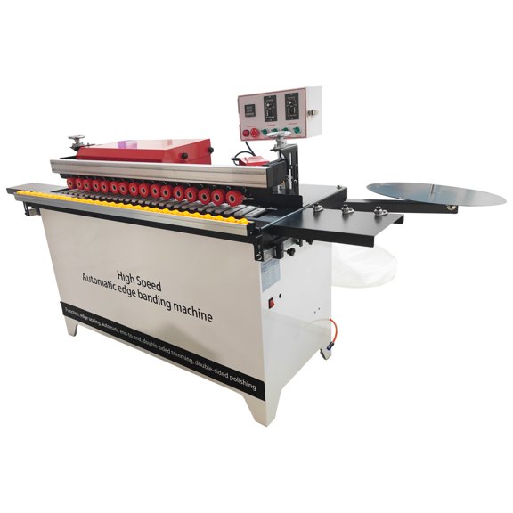 High Speed Automatic Edge Banding Trimming Machine Straight Line Woodworking Bander with Automatic Taping