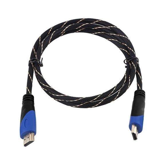 High Speed Braided HDMI HD 1080p Male to Male Audio Cable Gold Plated Connectors 1M