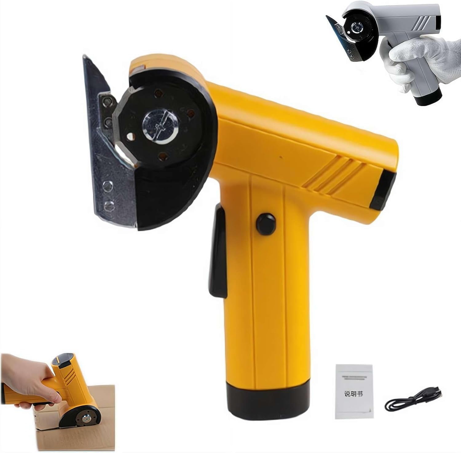 High-Speed Cardboard Cutter, Electric Box  for Thick , Rotary Powerful Electric Scissors for Fabric,