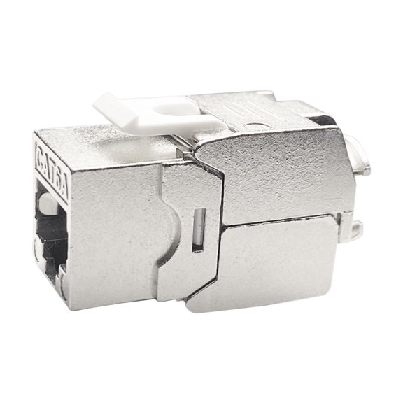 High Speed Cat6A RJ45 Keystones Module Zincs Metal Construction Tool Easy Installation