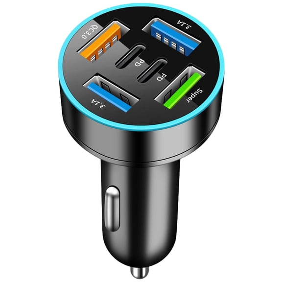 High Speed Charging Car Adapter with Various Multiple Port 66W Total Output
