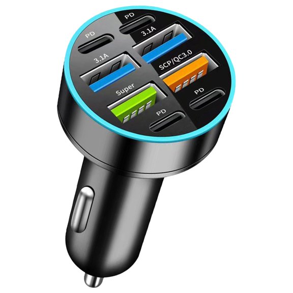 High Speed Charging Car Adapter with Various Multiple Port 66W Total Output