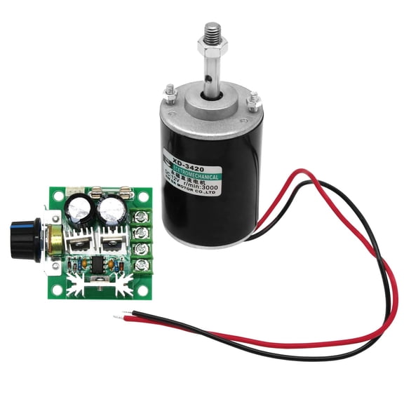 High Speed DC Motor with PWM Controller 12V-40V 30W 3000RPM CW/CCW Electric Motor for DIY Projects