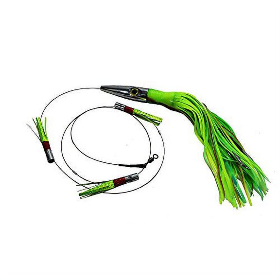High Speed Daisy Chain Savage 15" Wahoo Lure - 16oz Head Green Lumo - Mahi, Tuna Lure