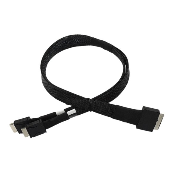 High Speed Data Transfer Cable For Servers, 50cm SFF8611 8i to SFF8611 4ix2 Interfaces Cord for IT Hardware Engineering