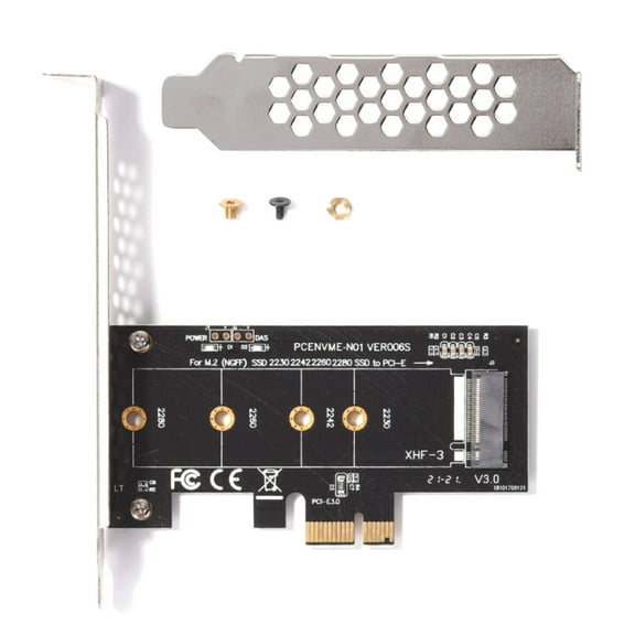High-Speed Data Transmission Adapter Card for Samsung & Intel M.2 NVME SSDs, Supports PCI-E 3.0 1X Interface