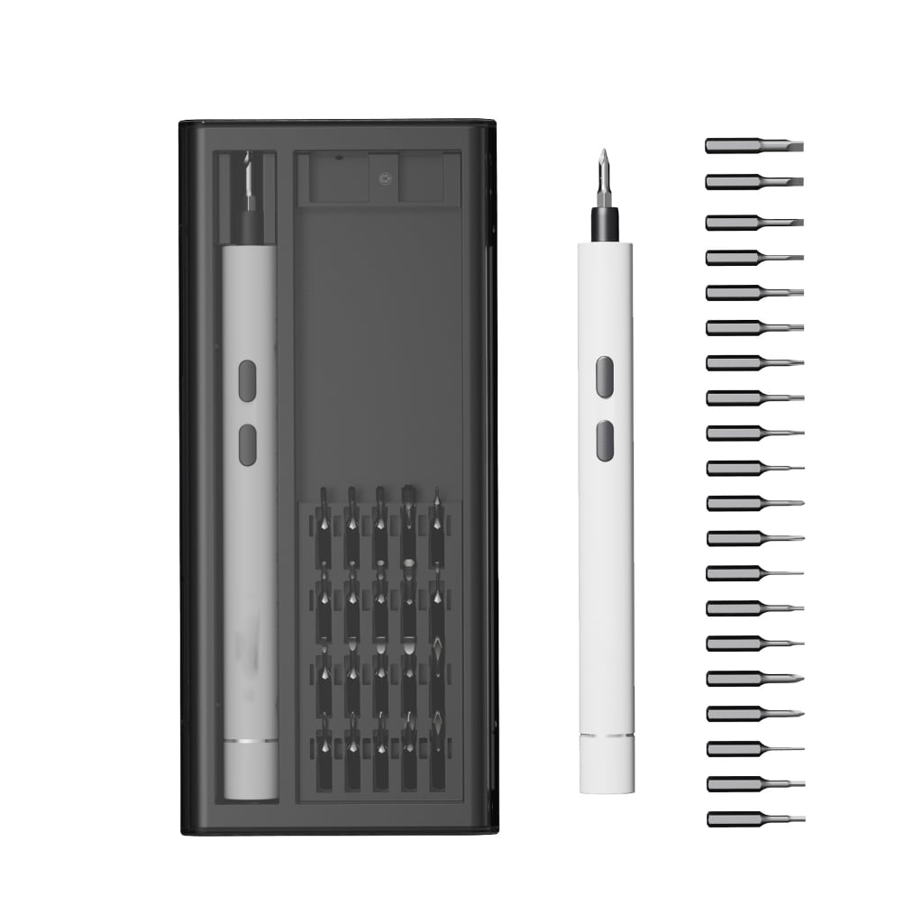 High Speed Electric Screwdriver With 160RPM Motor and 20 Piece Bits Suitable for Electronics Repair and Home Maintenance