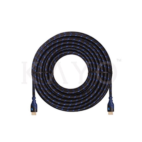 High Speed HDMI Cable 50 FT, KAYO HDMI2.0b CL3 Rated(In-Wall Installation) Cord Supports 4K@60Hz, 3D, Full HD, HDCP 2.2, 2160p With Ethernet- Audio Return- Latest Version,Free Cable Tie (50FT)