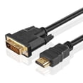 thumbnail image 1 of High Speed HDMI to DVI Adapter Cable (10 Feet) - Bi-directional HDMI to DVI & DVI to HDMI Converter Male to Male Connector Wire Cord Supports HD Video 1080P HDTV, 1 of 4