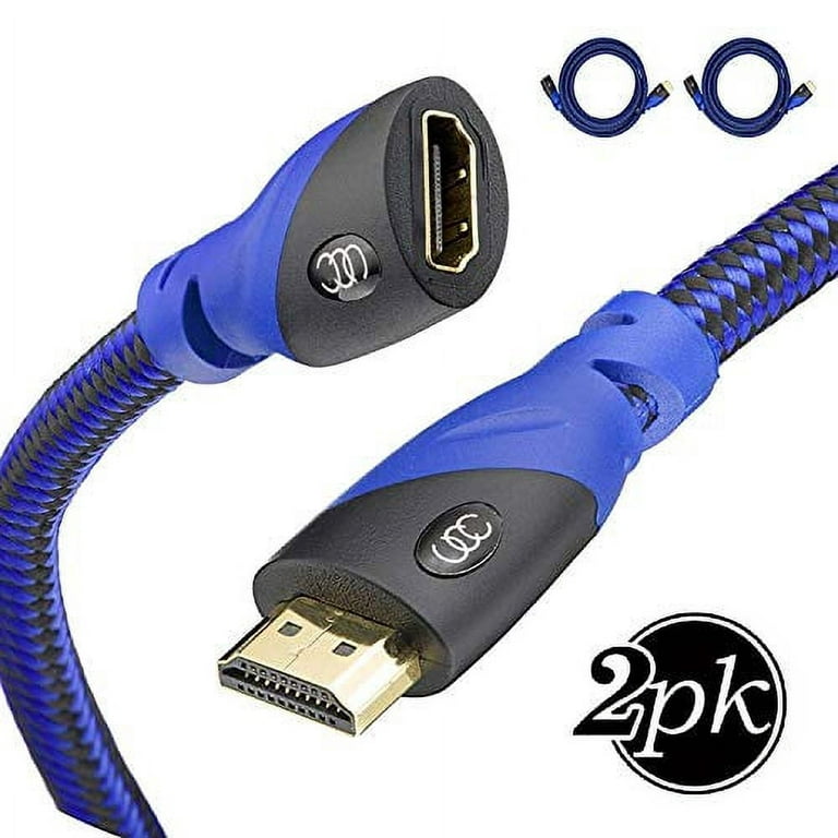 3ft HDMI Female to Male Adapter Cable 4K - HDMI® Cables & HDMI Adapters