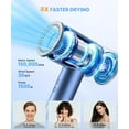 thumbnail image 1 of High Speed Hair Dryer 150000 RPM Lightweight Ionic Blow Dryer with Magnetic Diffuser & Nozzle for Fast Drying, 1 of 8