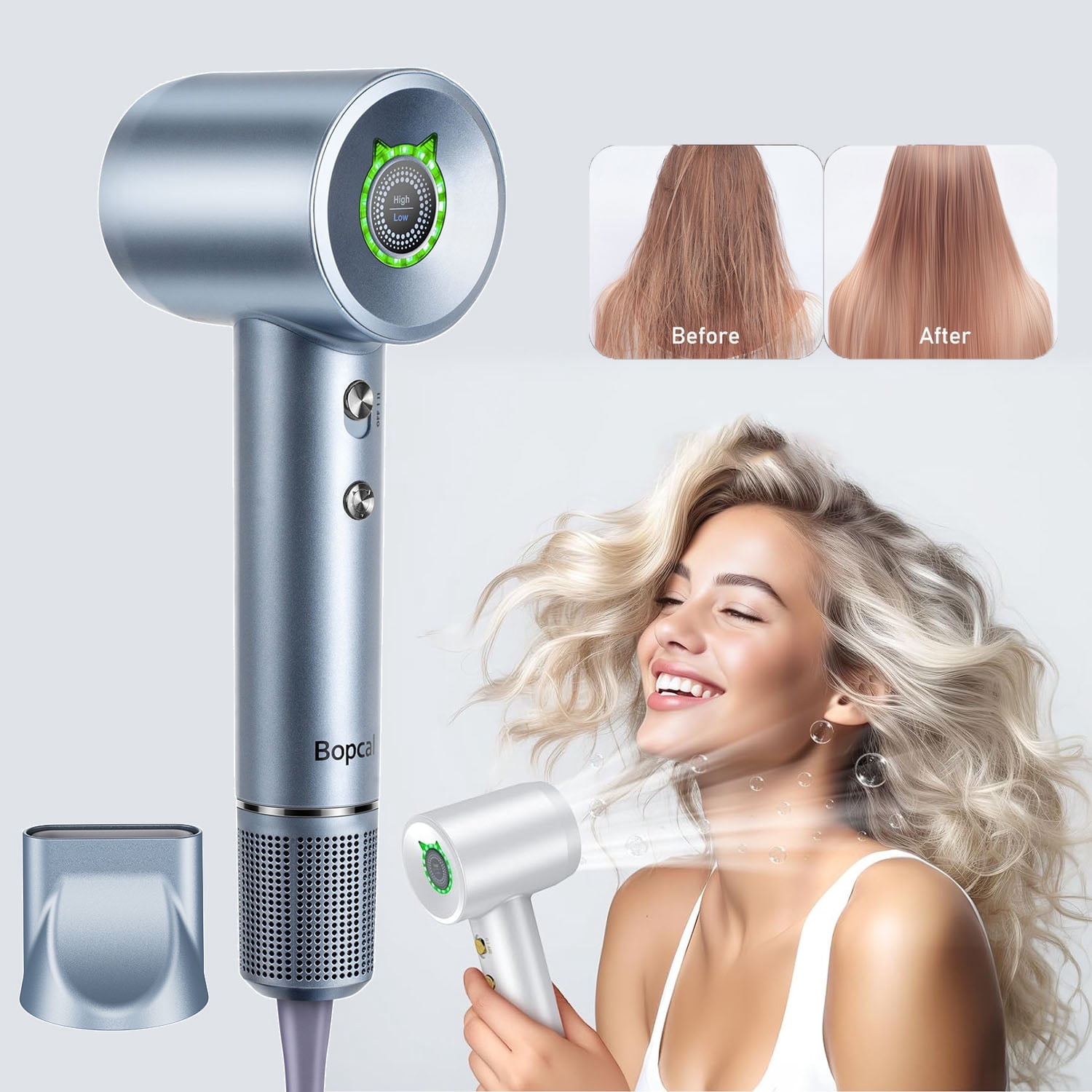 【未開封品/参考価格1万6千円超】Bopcalヘアドライヤー速乾マイナスイオン High Speed Hair Dryer - Bopcal 200 Million Negative Ionic Blow