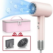 1500W High-Speed Ionic Hair Dryer with Diffuser for Fast-Drying Styling, 120V, Pink