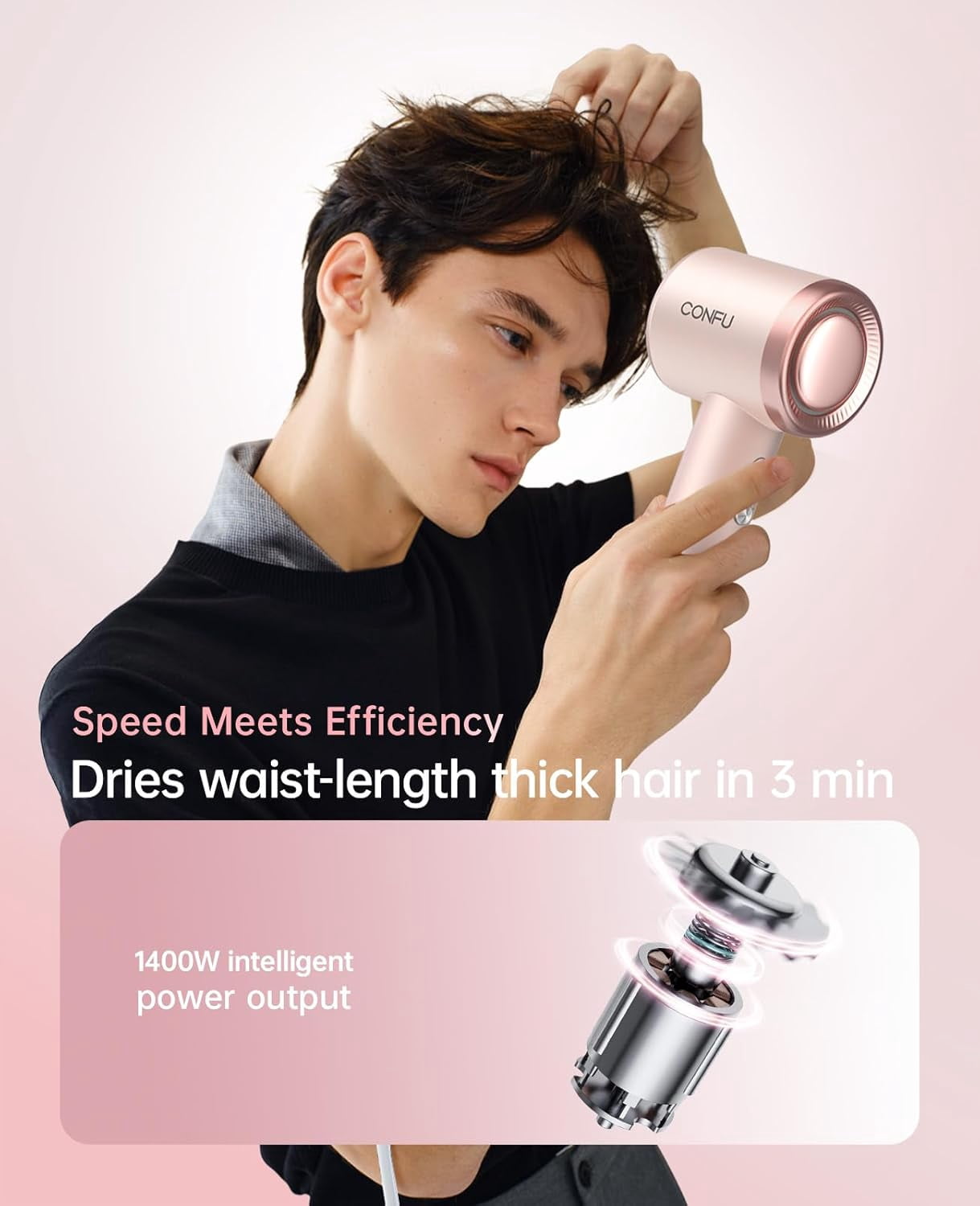 High Speed Hair Dryer with Diffuser, Professional Ionic Blow Dryer for ...